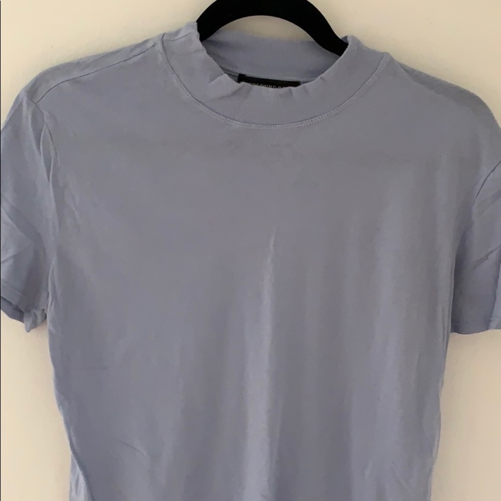 Something Navy Blue Mock Neck T-Shirt